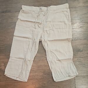 Women's Cream Wide Leg Pants